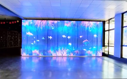 led透明格柵屏顯示效果